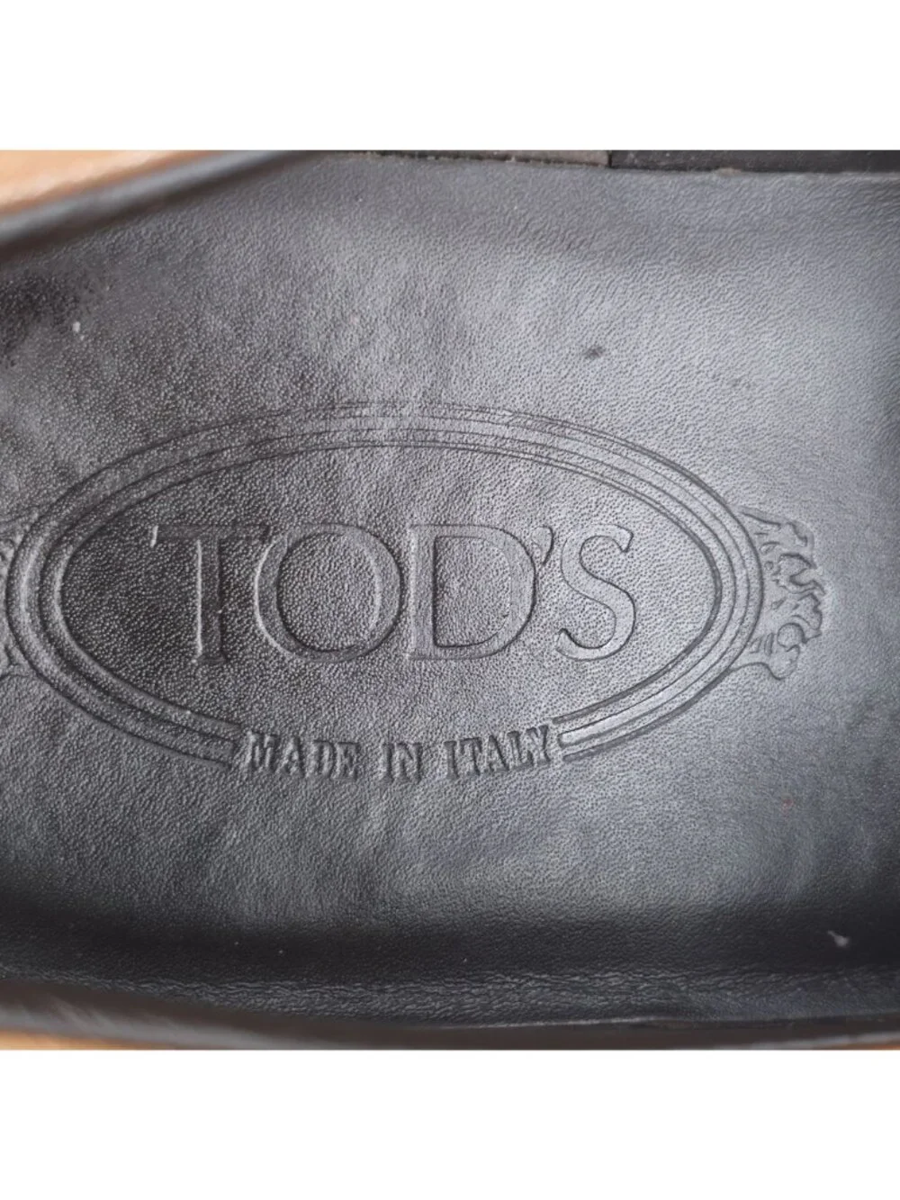 Tods Italy Mens Size 9.5 Light Brown Leather Dress Casual Shoes Penny Loafers - Picture 8 of 11